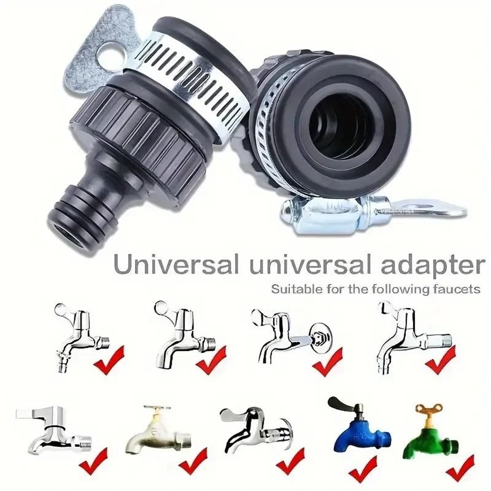 Universal HighPressure Hose Connector With Builtin Water Filter Fits EUUS Threads 2