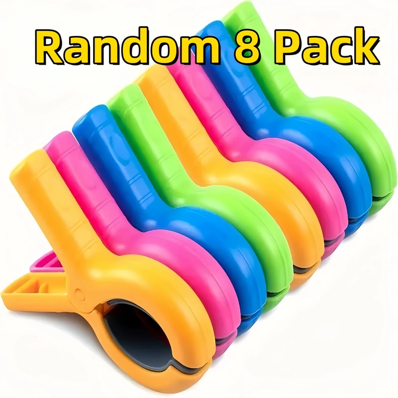 8 Heavy Duty Beach Towel Clips Windproof For Pool Cruise Chairs 0