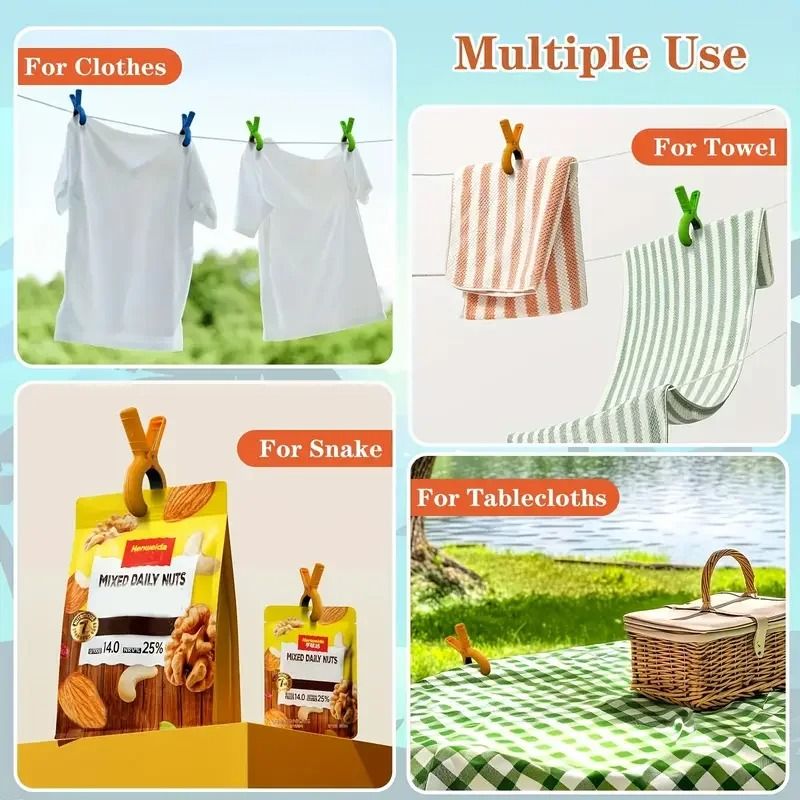 8 Heavy Duty Beach Towel Clips Windproof For Pool Cruise Chairs 3