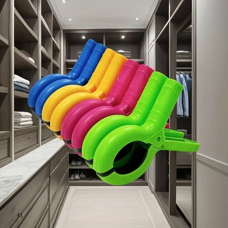 8 Heavy Duty Beach Towel Clips Windproof For Pool Cruise Chairs 4