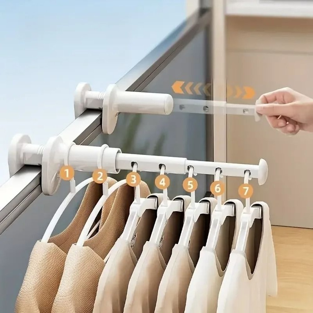 Thickened Portable Folding Hangers Extendable Travel Clothes Drying Rack 1