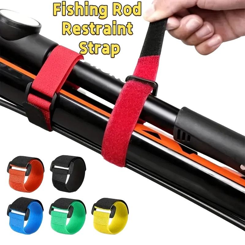 Fishing Pole Secure Lock Strap Adjustable Rod Holder And Protective Wrap Band 1
