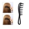 Hairdressing Comb For Men Black WideTooth Massage Comb For Styling 2