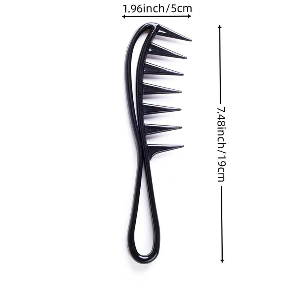 Hairdressing Comb For Men Black WideTooth Massage Comb For Styling 3