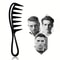 Hairdressing Comb For Men Black WideTooth Massage Comb For Styling 4