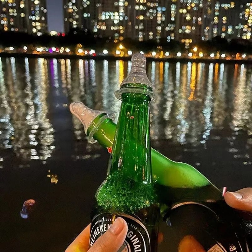 Adult Drinking Pacifier And Bottle Attachment Fun Party Props For Juice And Wine 1