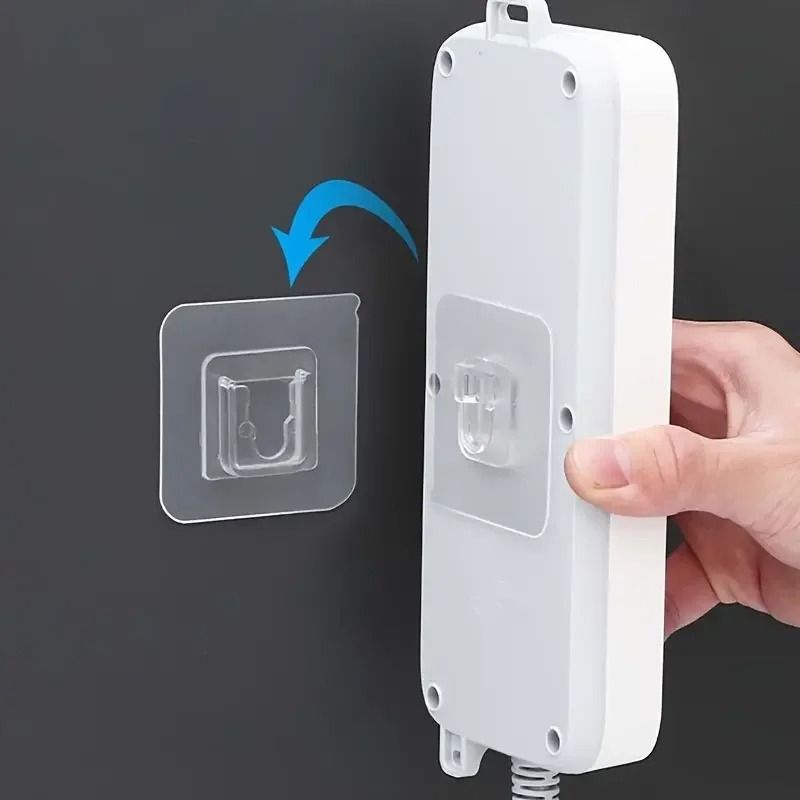 10 Pairs Strong Adhesive Hooks NoDrill Interlocking Wall Mounts For Home Organization 0