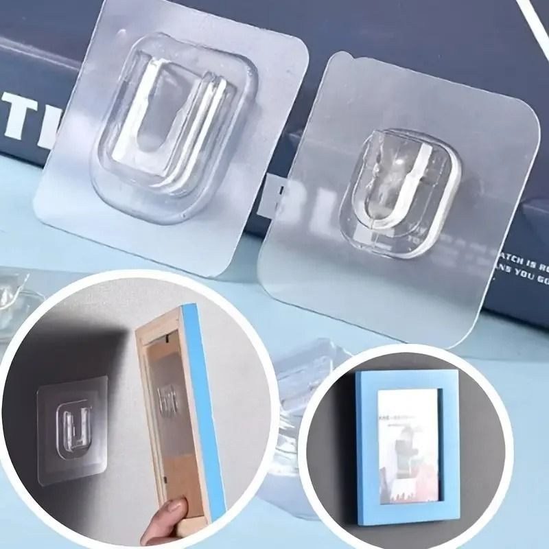 10 Pairs Strong Adhesive Hooks NoDrill Interlocking Wall Mounts For Home Organization 3