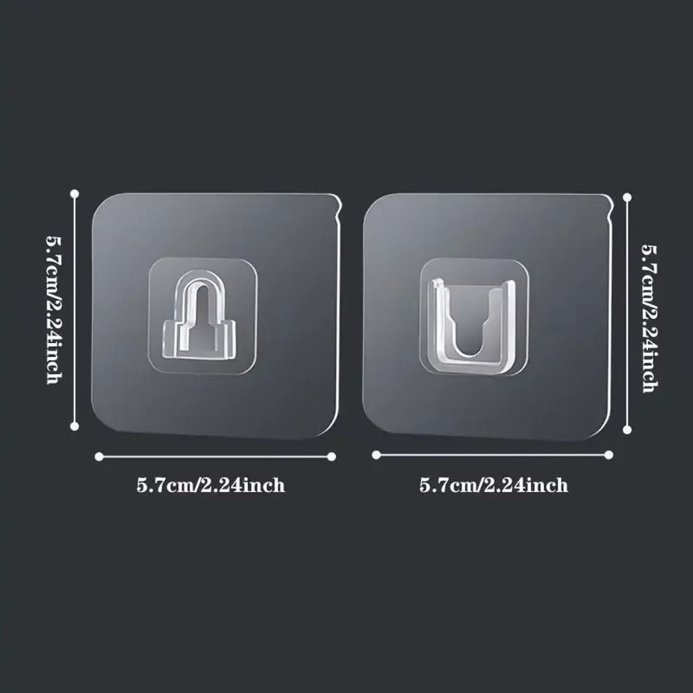 10 Pairs Strong Adhesive Hooks NoDrill Interlocking Wall Mounts For Home Organization 4