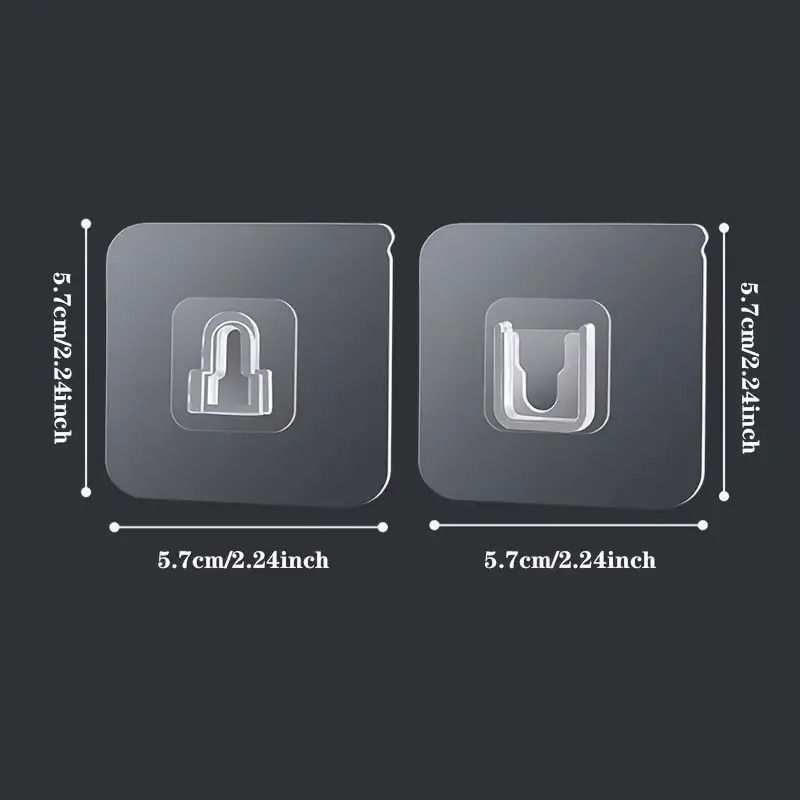 10 Pairs Strong Adhesive Hooks NoDrill Interlocking Wall Mounts For Home Organization 4