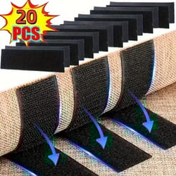 10 pairs rectangular carpet grips – double-sided high adhesive non-slip fasteners