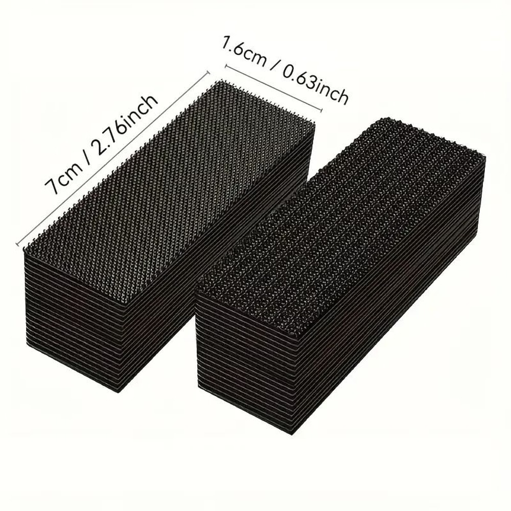 10 Pairs Rectangular Carpet Grips DoubleSided High Adhesive NonSlip Fasteners 6