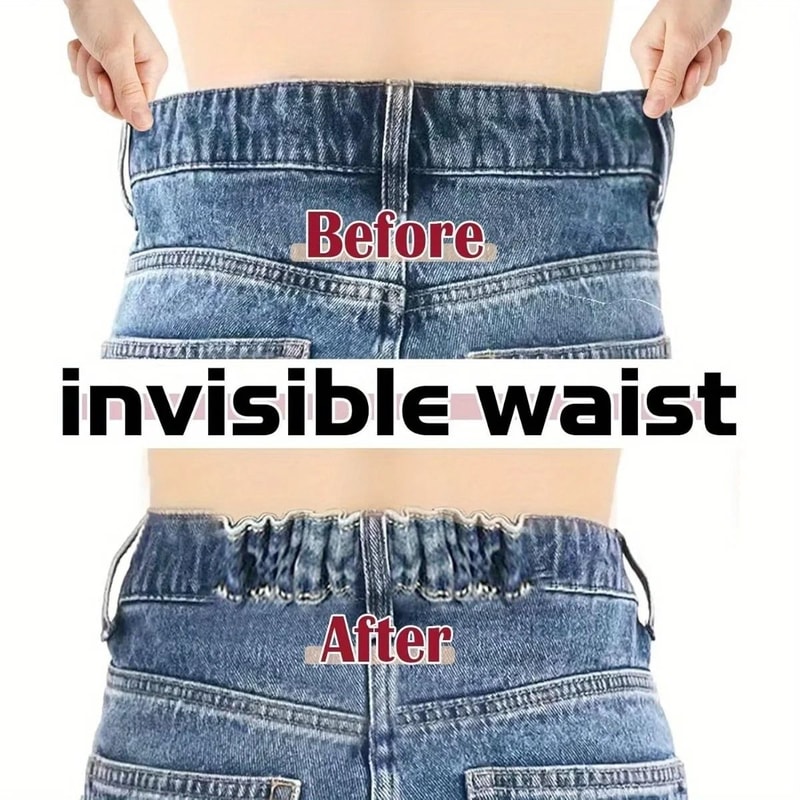 2 Pieces Invisible Belt Tightener Set Seamless Trouser Buckle Adjuster Sewing Tool 1