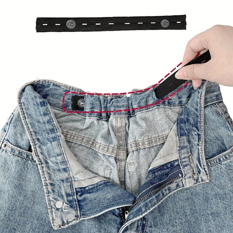 2 Pieces Invisible Belt Tightener Set Seamless Trouser Buckle Adjuster Sewing Tool 3