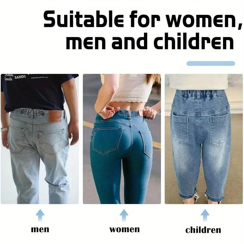 2 Pieces Invisible Belt Tightener Set Seamless Trouser Buckle Adjuster Sewing Tool 4