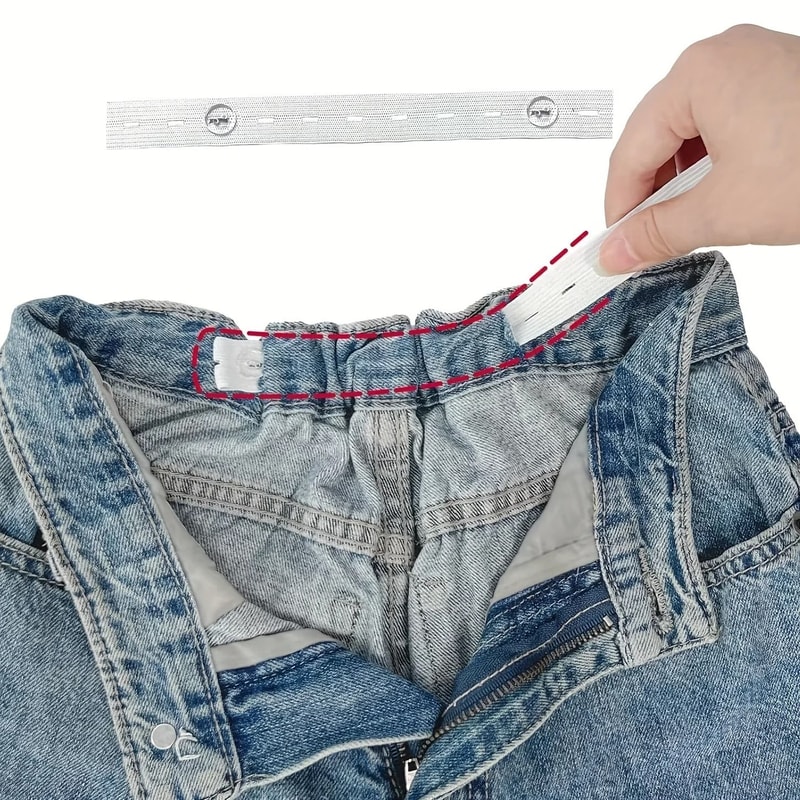 2 Pieces Invisible Belt Tightener Set Seamless Trouser Buckle Adjuster Sewing Tool 5