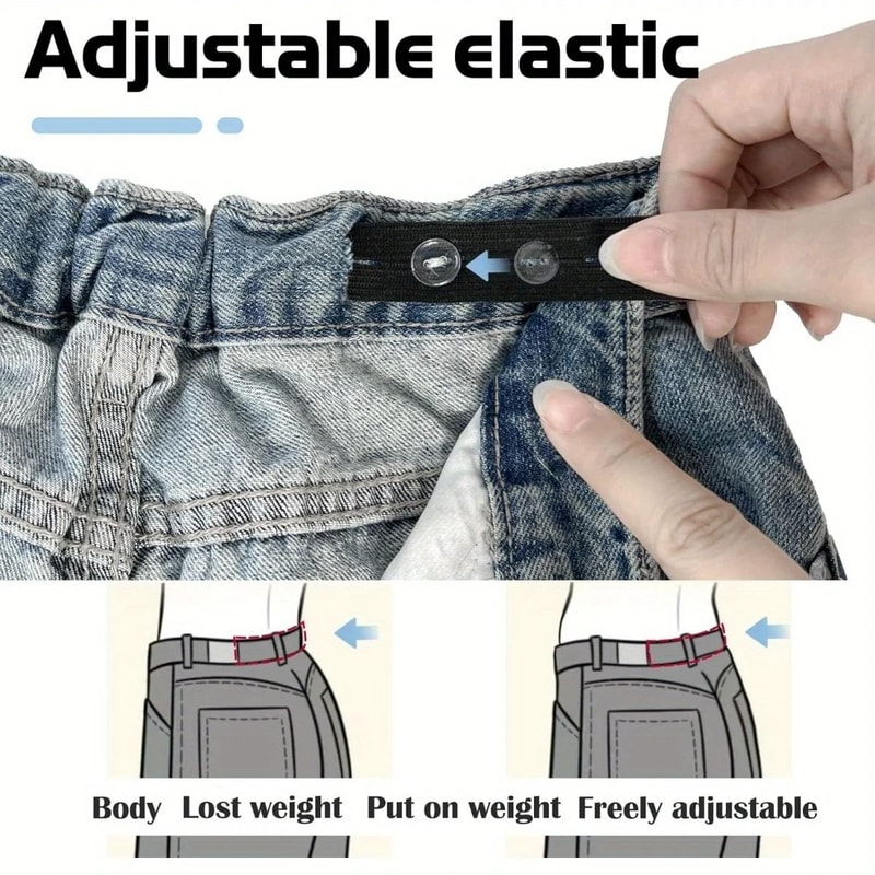 2 Pieces Invisible Belt Tightener Set Seamless Trouser Buckle Adjuster Sewing Tool 6