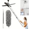 Extendable Microfiber Duster Pole Bendable Stainless Steel Brush For HighReach Cleaning 0