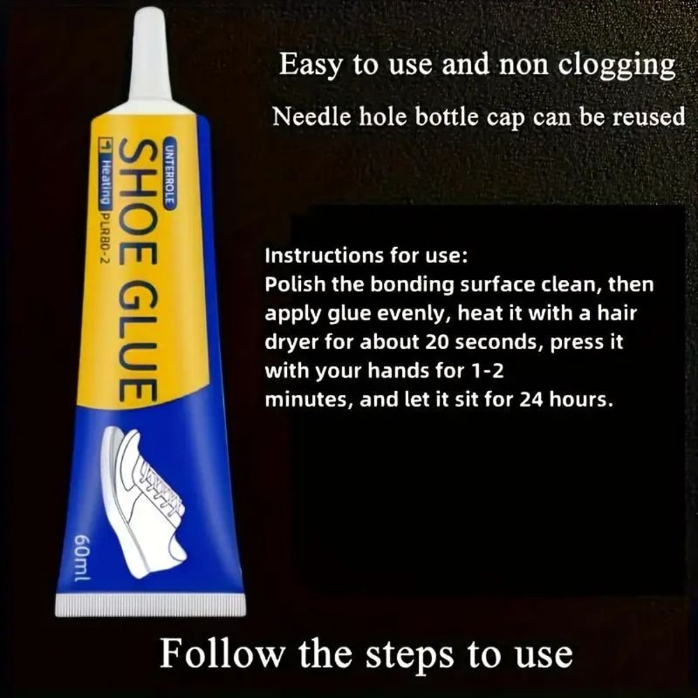 Shoe Repair Glue 60ml Strong Elastic Adhesive For Sports Leather Footwear 5