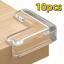 10pcs transparent silicone corner protector set – safe edge guards for furniture & home safety