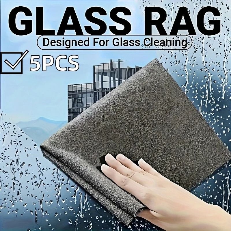 Magic Glass Cleaning Cloth Thickened StreakFree Towel Reusable DualSided Erase 0