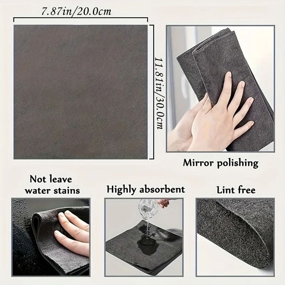 Magic Glass Cleaning Cloth Thickened StreakFree Towel Reusable DualSided Erase 1