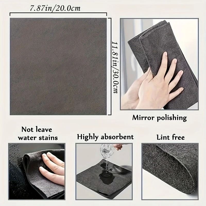 Magic Glass Cleaning Cloth Thickened StreakFree Towel Reusable DualSided Erase 1