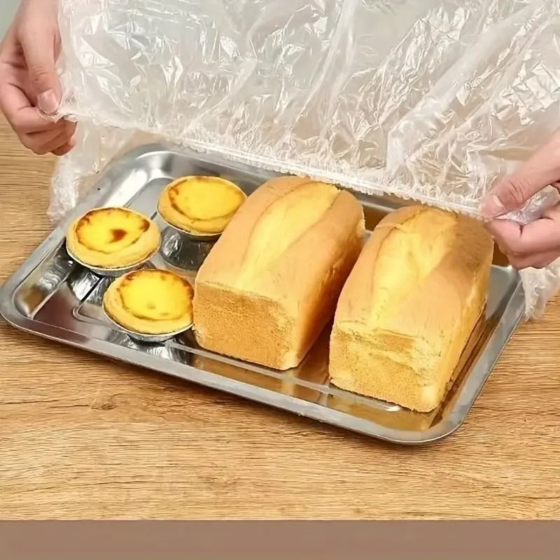 50pcs Reusable PE Elastic Food Covers Stretchable Plastic Lids For Freshness 1