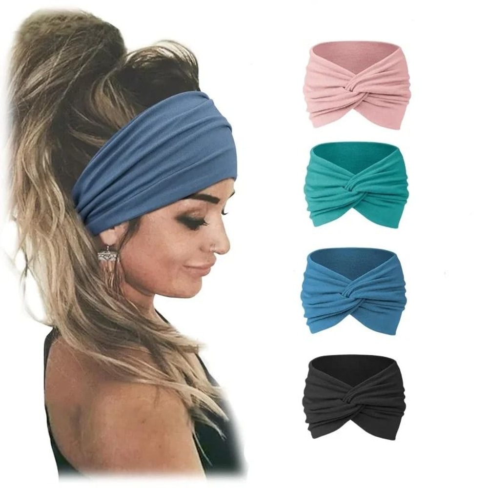 Sports Headband For Ladies Wide Yoga Elastic Hair Band Performance Headwear 0