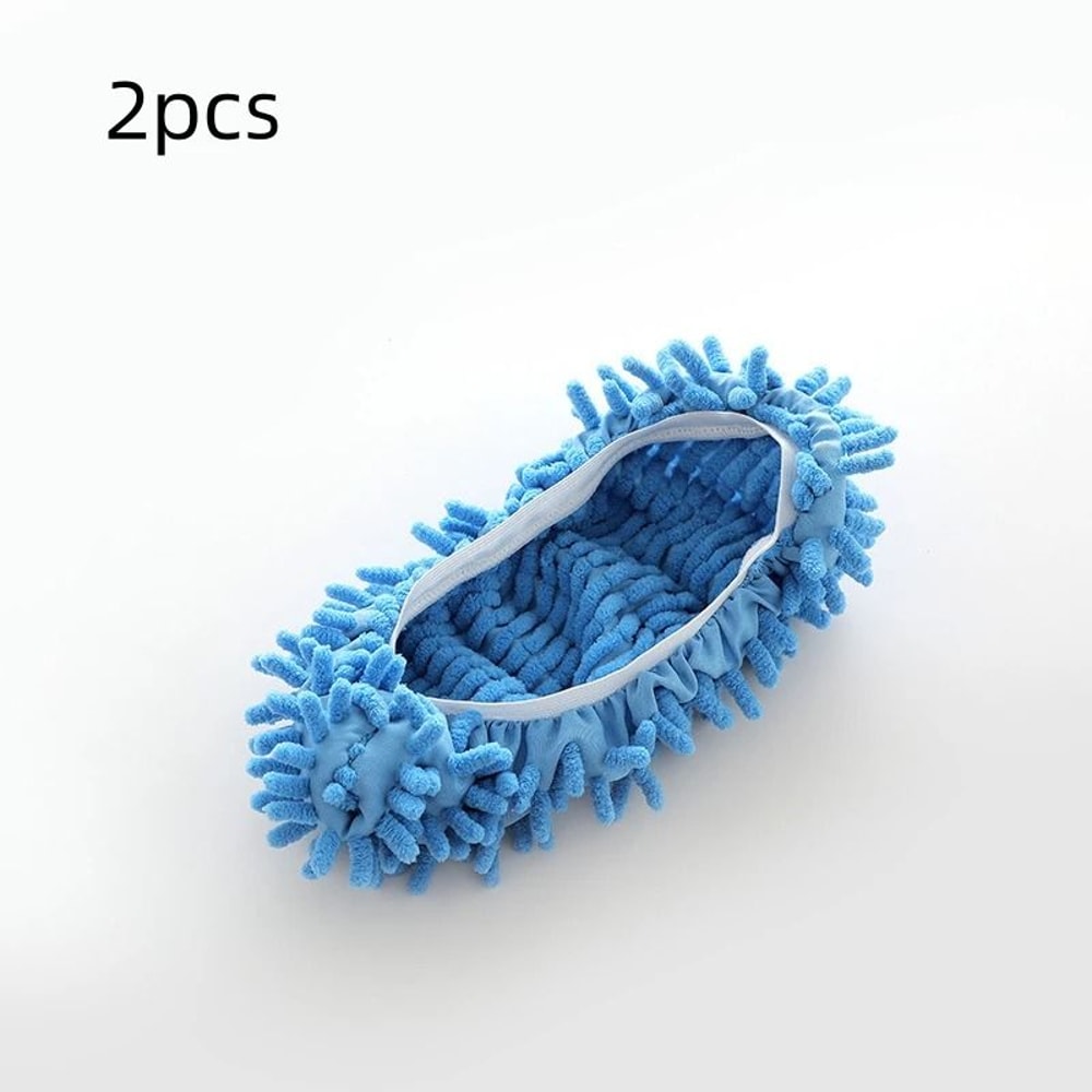 FloorMopping Shoe Covers 2pcs Lazy Cleaning Slippers Mop Head Refills 7