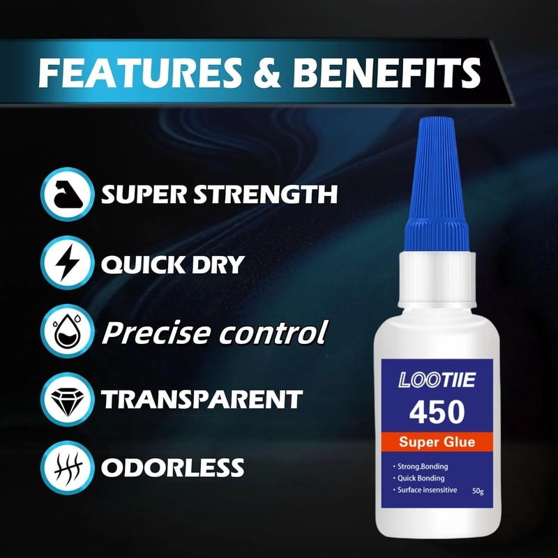 50g 176oz MultiPurpose Super Glue Transparent Strong Adhesive 1