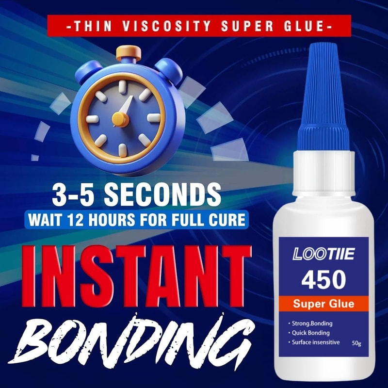 50g 176oz MultiPurpose Super Glue Transparent Strong Adhesive 3