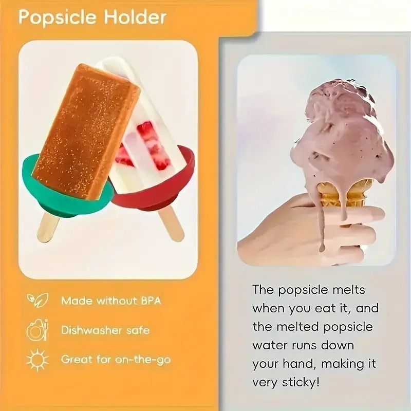 LeakProof Silicone Ice Cream Molds Portable Freezer Tray For Summer Treats 5