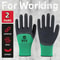 2 Pairs MultiPurpose Utility Gloves NonSlip Ergonomic Design For Work Play 1