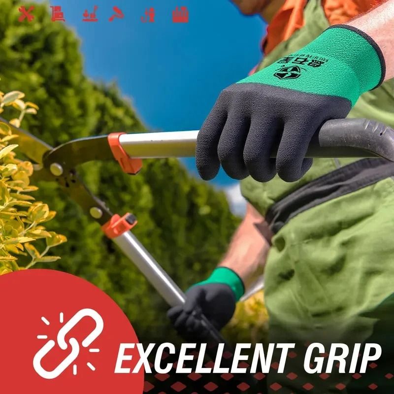 2 Pairs MultiPurpose Utility Gloves NonSlip Ergonomic Design For Work Play 3