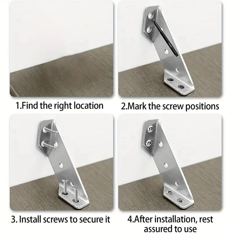 HeavyDuty Stainless Steel Corner Brackets 90 Angle Support For Furniture 3