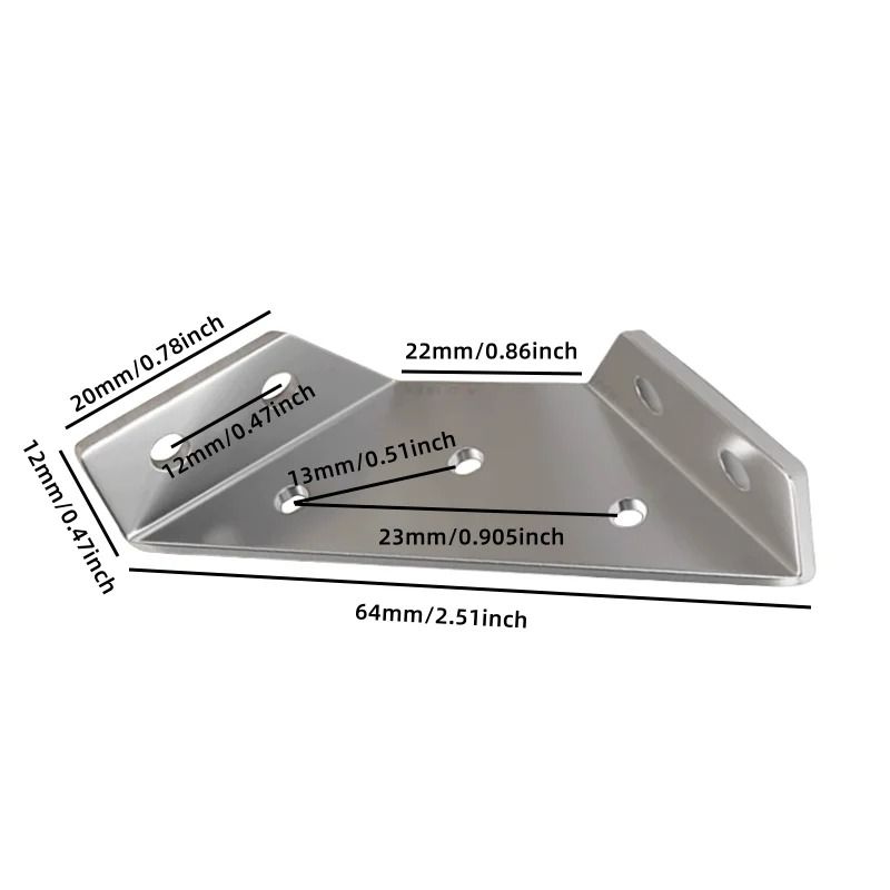 HeavyDuty Stainless Steel Corner Brackets 90 Angle Support For Furniture 6