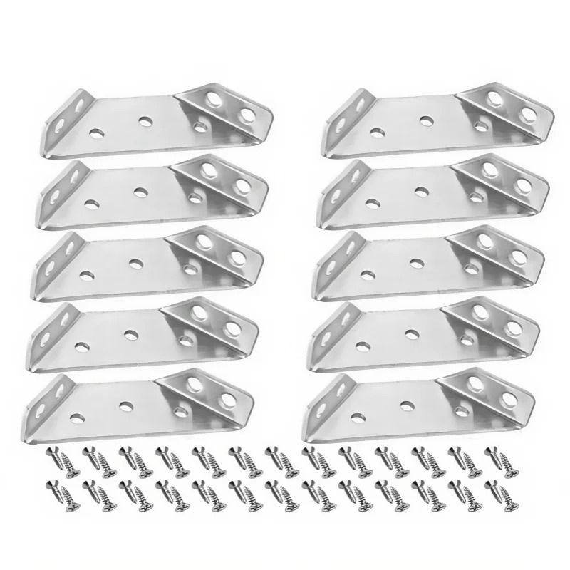 HeavyDuty Stainless Steel Corner Brackets 90 Angle Support For Furniture 7