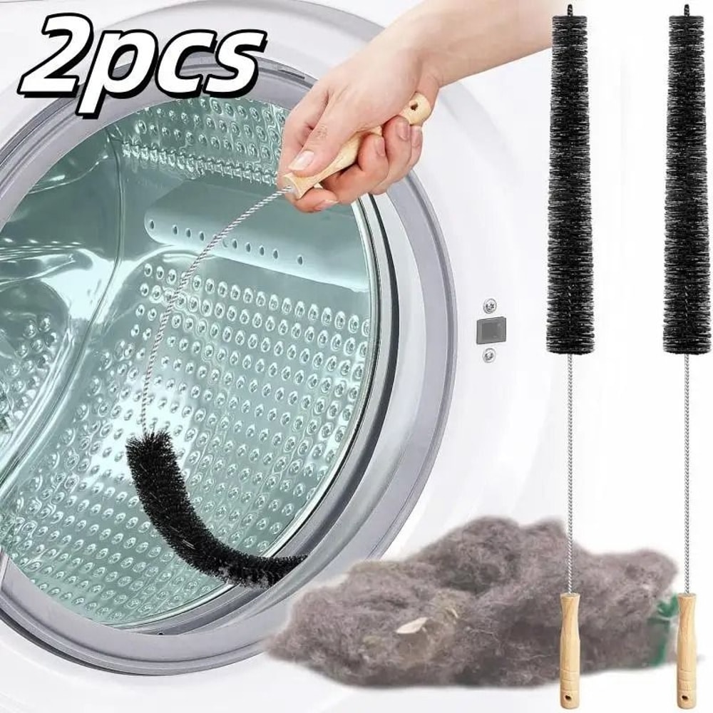 2Pack 3in1 Dryer Vent Cleaner Kit HeavyDuty Lint Crevice Brush Set 6