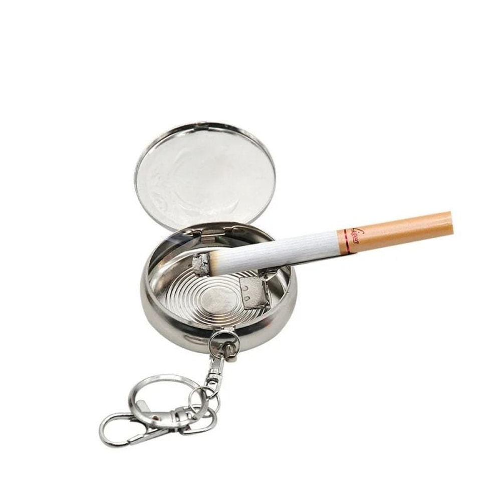 Portable Pocket Watch Model Ashtray Elegant Metal Key Chain Mini Ashtray 0