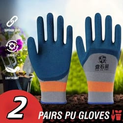 2 pairs multi-purpose utility gloves – non-slip ergonomic design for work & play