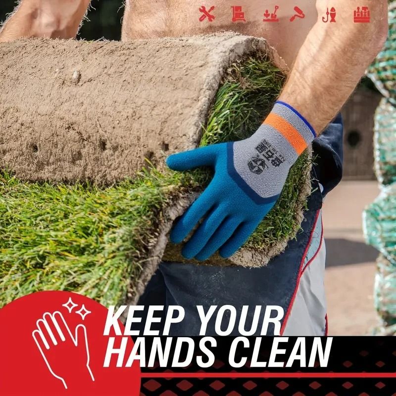 2 Pairs MultiPurpose Utility Gloves NonSlip Ergonomic Design For Work Play 3