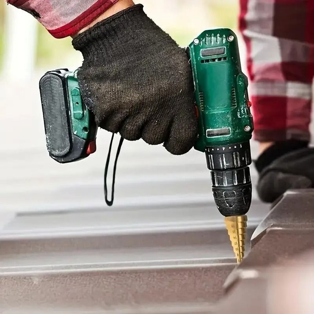 Step Drill Kit HighSpeed MultiSize Drilling For Wood Metal 4