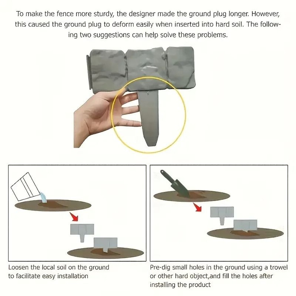 Foldable Plastic Garden Fence Versatile Landscape Border Outdoor Divider 5