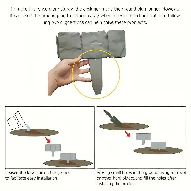 Foldable Plastic Garden Fence Versatile Landscape Border Outdoor Divider 5