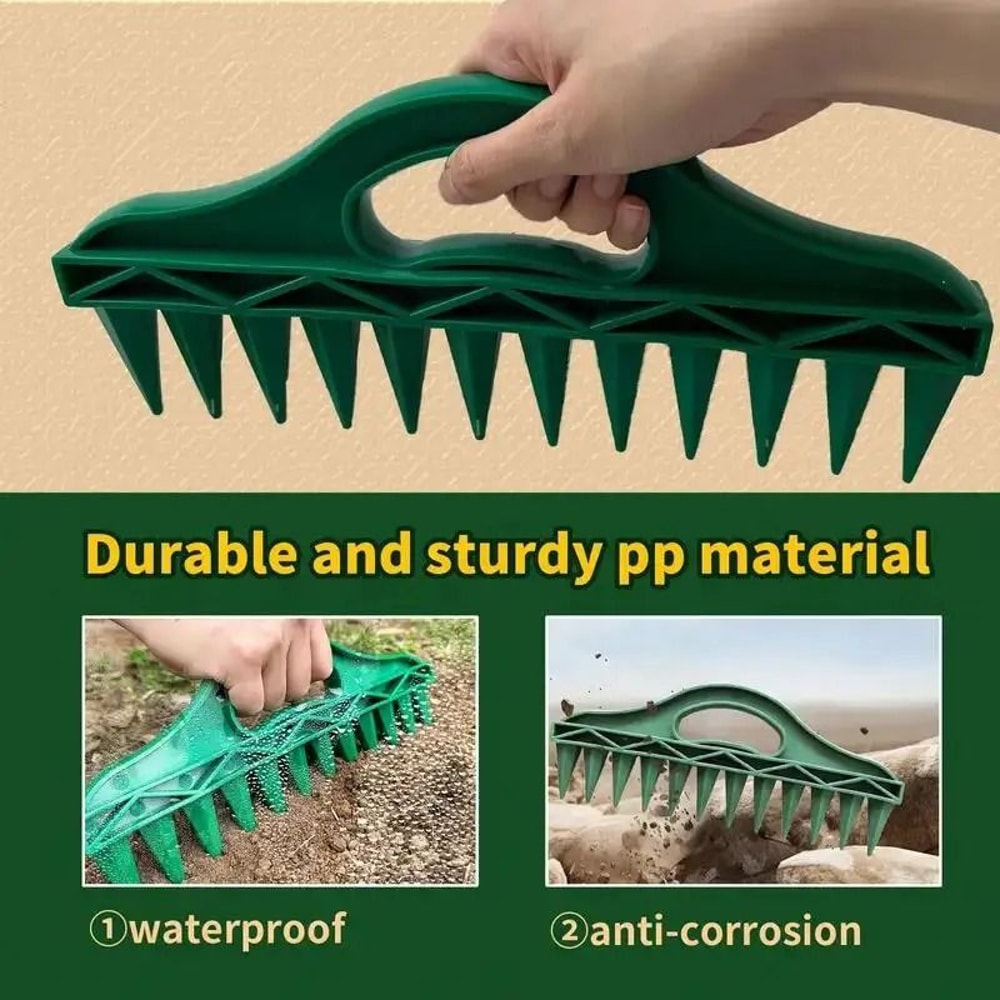 12Hole Quick Seed Planter HighEfficiency Garden Dibber With Ergonomic Handle 0