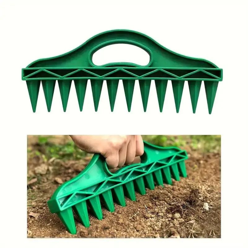 12Hole Quick Seed Planter HighEfficiency Garden Dibber With Ergonomic Handle 4