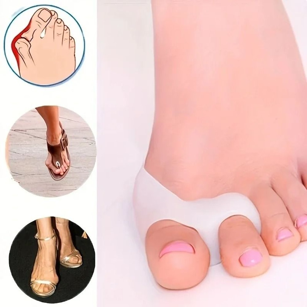 1 Pair Silicone Toe Corrector Instant Hallux Valgus Relief Foot Comfort 1