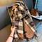 Autumn Winter HeartShaped Plaid Scarf Thick Oversized Blanket Shawl 0