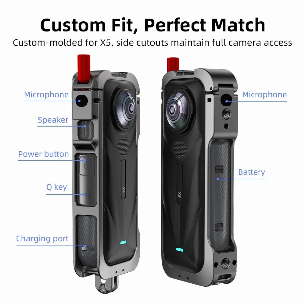 Metal Cage Protective Case Premium Aluminum Expansion Frame For 360 Action Cameras 5